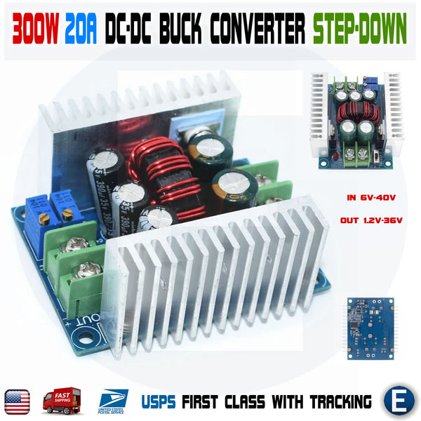 300W 20A DC-DC Buck Converter Step Down Module Adjustable Charger Board