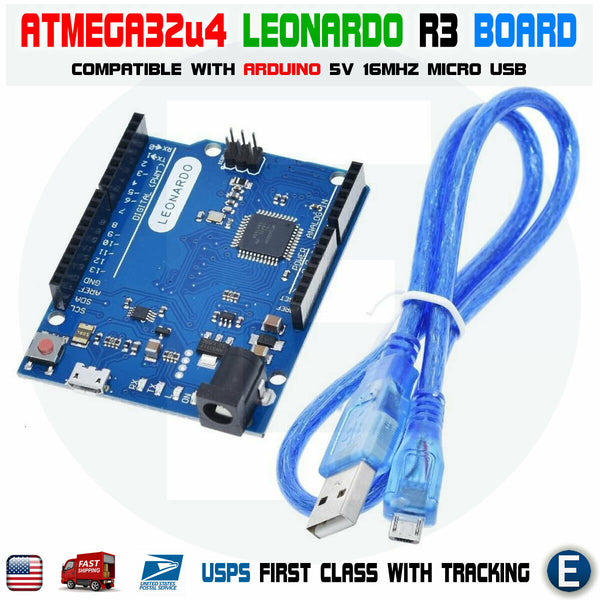 Arduino Leonardo ATmega32u4 con cable USB