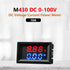 M430 DC 0-100V 10A Digital Voltmeter Ammeter Dual LED Display Panel Amp