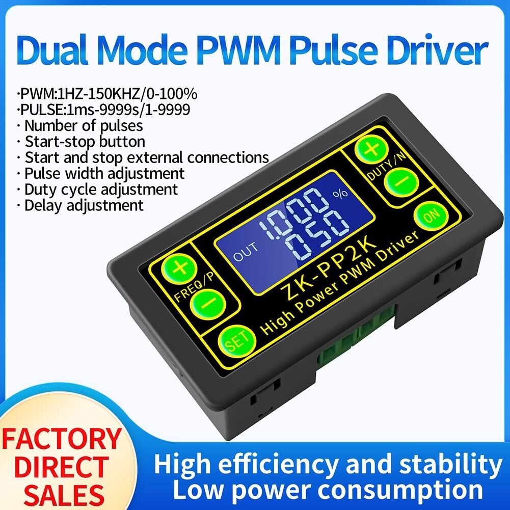 ZK-PP2K PWM Signal Generator 8A Driver Module for Motor/Lamp Dual Mode ...