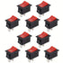 10pcs KCD1-101 2 Pin Boat Car Red Rocker Switch ON-OFF 6A/250VAC 10A/125VAC