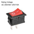 10pcs KCD1-101 2 Pin Boat Car Red Rocker Switch ON-OFF 6A/250VAC 10A/125VAC