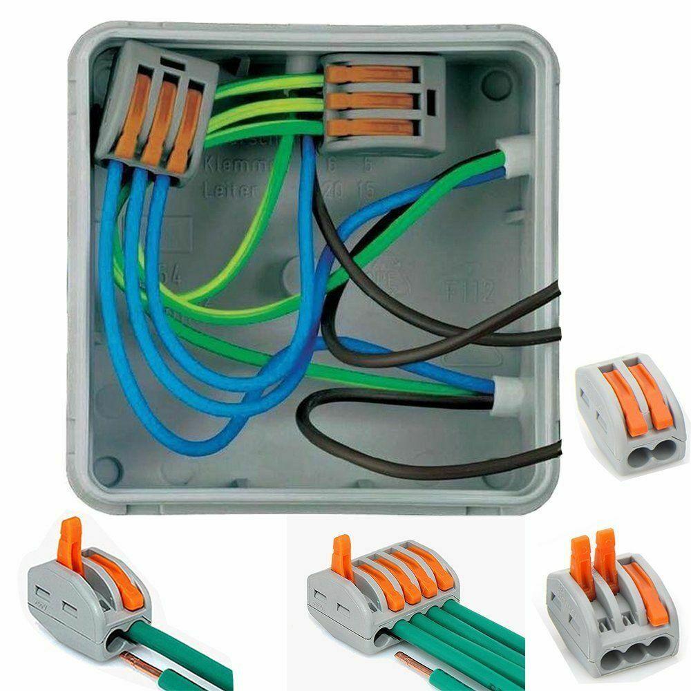 Conector empalme rapido 4 cables 32A 1000v 4mm Tipo Wago PCT-214