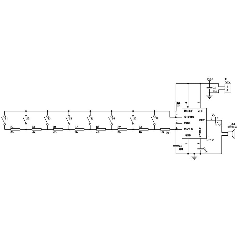 10 PZ NE555 Component Electronic Component Parts Kit Fai Da Te Modulo  Organo Pianoforte Elettrico FAI DA TE Set Con Scatola Batteria Elettronica  Kit Fai Da Te Da 38,98 €