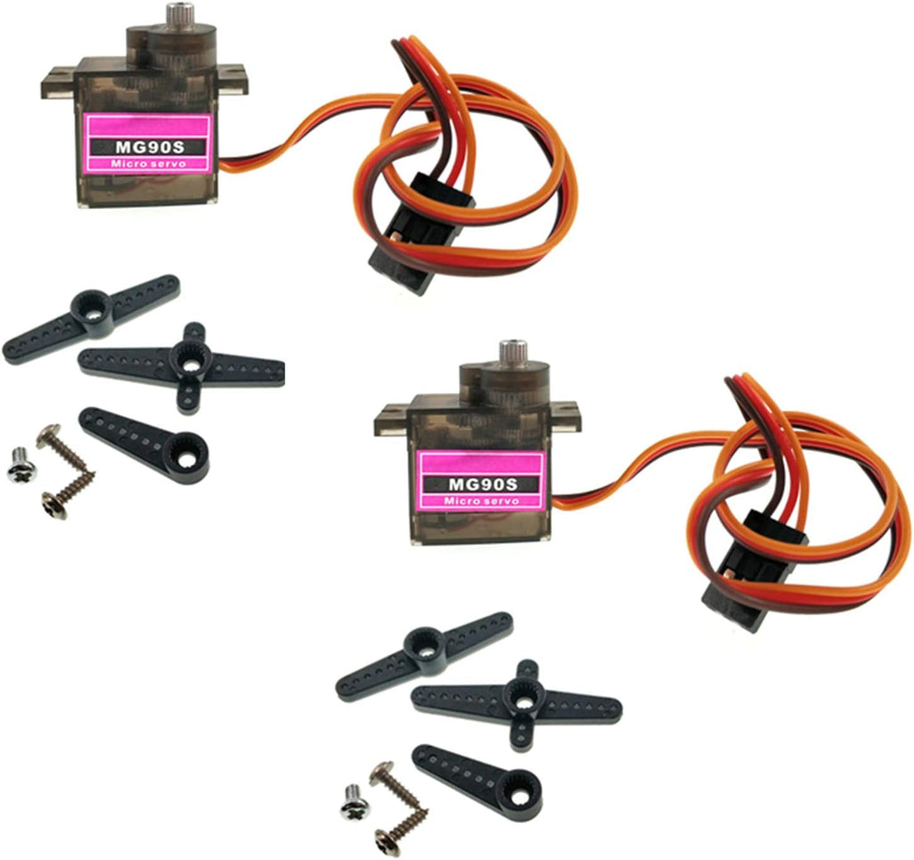 2 MG90S Micro Metal Gear 9g Servo for RC Airplane Helicopter Boat upgr –  eElectronicParts