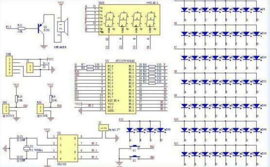 Kit DIY Elettronica Clock LED Rotary Calendar Electronic Clock Kit to  Assembly and Solder Components Parts