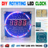 DIY Rotating Digital LED Display Module Alarm Electronic Clock Kit + Enclosure