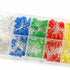 200Pcs 3mm 5mm LED Light White Yellow Red Blue Green Assortment Diodes Kit Box - eElectronicParts