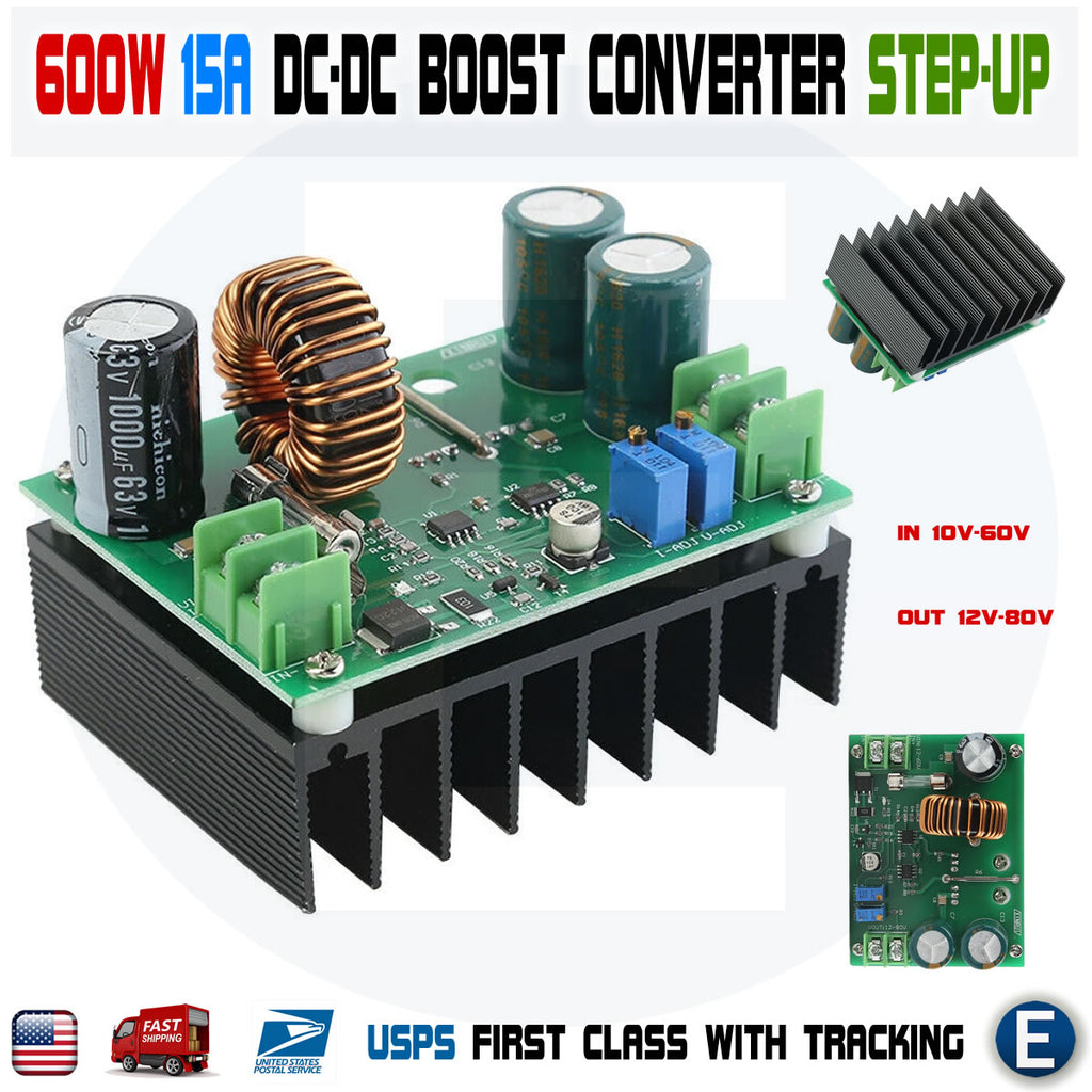 DC-DC 600W 10-60V to 12-80V Boost Converter Step-up Notebook Power Supply  Module