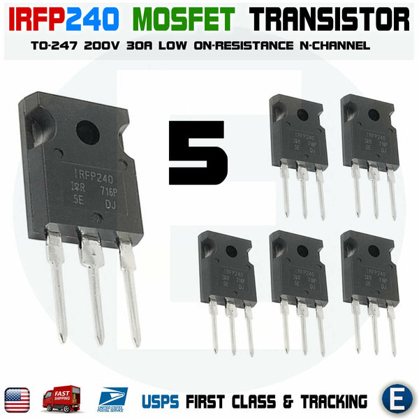 5pcs IRFP240 POWER MOSFET 20A 200V 150W N-Channel Transistor IRF240 ...